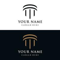 Pillar Logo Design for lawyers with a luxurious and modern building column concept. vector