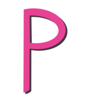 rosa lettera p png