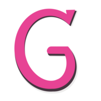 Pink letter G png