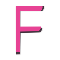 rosado letra F png