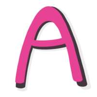 Pink letter A png