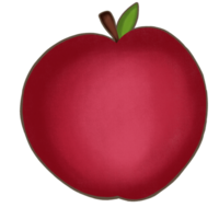 een rood appel png
