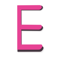 Pink letter E png