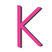 roze brief k png