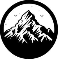 montaña rango - minimalista y plano logo - vector ilustración