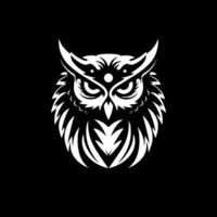 Owl, Minimalist and Simple Silhouette - Vector illustration