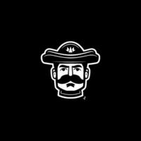 Mexican, Black and White Vector illustration