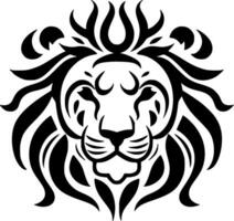 Lion, Black and White Vector illustration