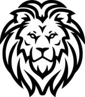 Lion, Black and White Vector illustration