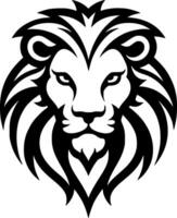 Lion - Black and White Isolated Icon - Vector illustration