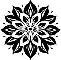 Mandala, Black and White Vector illustration