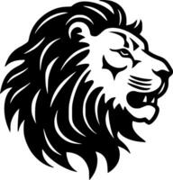 Lion - Black and White Isolated Icon - Vector illustration