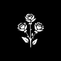 Roses, Black and White Vector illustration