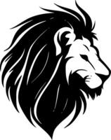 Lion, Black and White Vector illustration