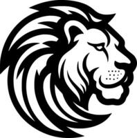 Lion - Black and White Isolated Icon - Vector illustration