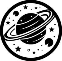 Galaxy, Minimalist and Simple Silhouette - Vector illustration