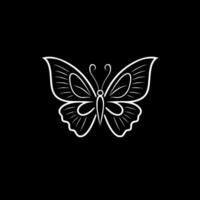 mariposa - minimalista y plano logo - vector ilustración