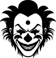 Clown, Black and White Vector illustration