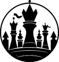 ajedrez, negro y blanco vector ilustración