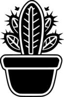 cactus - minimalista y plano logo - vector ilustración