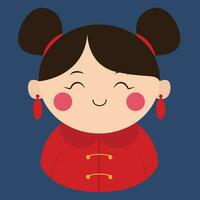 chino nuevo año icono linda sencillo vector