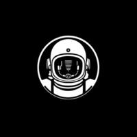 Astronaut - Black and White Isolated Icon - Vector illustration