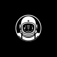 Astronaut - Black and White Isolated Icon - Vector illustration