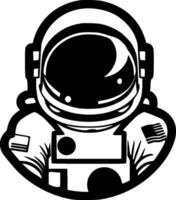 Astronaut, Black and White Vector illustration