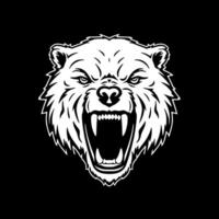 Bear, Black and White Vector illustration