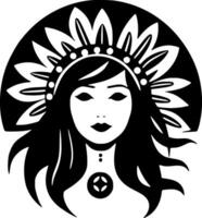 boho, negro y blanco vector ilustración