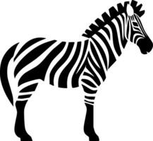 Zebra - Black and White Isolated Icon - Vector illustration