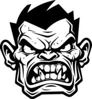 Zombie - Black and White Isolated Icon - Vector illustration