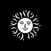 Sun, Minimalist and Simple Silhouette - Vector illustration