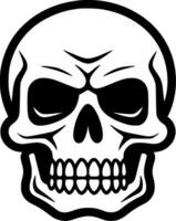 Skull, Black and White Vector illustration