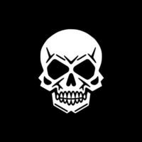 Skull, Black and White Vector illustration