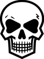 Skull, Black and White Vector illustration