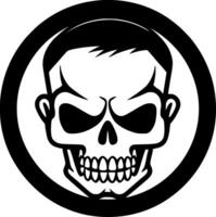 Skull - Black and White Isolated Icon - Vector illustration