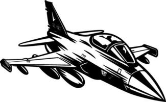 Fighter Jet, Minimalist and Simple Silhouette - Vector illustration