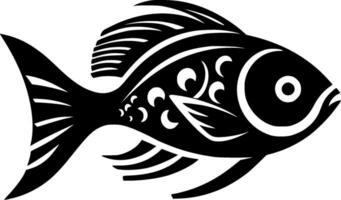 Fish, Black and White Vector illustration