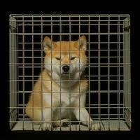 Cute little baby animals in a cage. Cruelty concept. AI generative photo