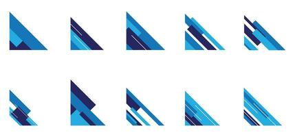 blue and white geometric element shape for banner, presentation, brochure, business card, flyer. vector illustration