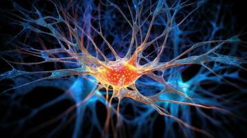 Brain Neurons Unveiled Explore the Intricacies of the Human Mind in a Captivating Image photo