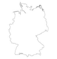 German map in white color vector