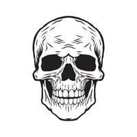 cráneo mano dibujado ilustraciones para el diseño de ropa, pegatinas, tatuaje etc vector