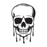 Skull hand drawn illustrations for the design of clothes, stickers, tattoo etc vector