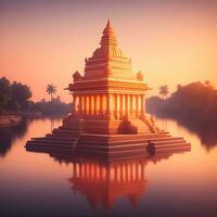 AI's Vision for Modern Hindu Temple Imagery photo