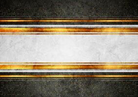 Abstract technology geometric background with bronze stripes vector