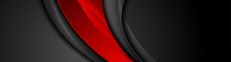 High contrast red black abstract tech corporate banner design vector