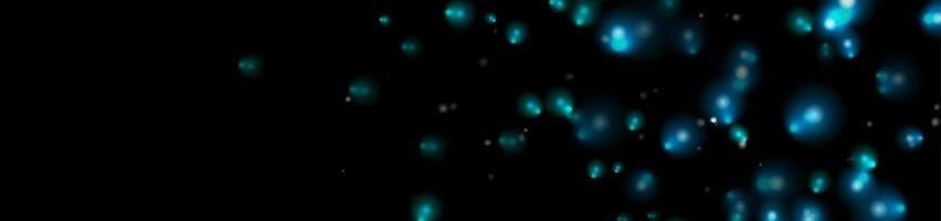 Blue glowing bokeh particles abstract background vector