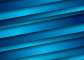 Bright blue smooth stripes abstract tech background vector